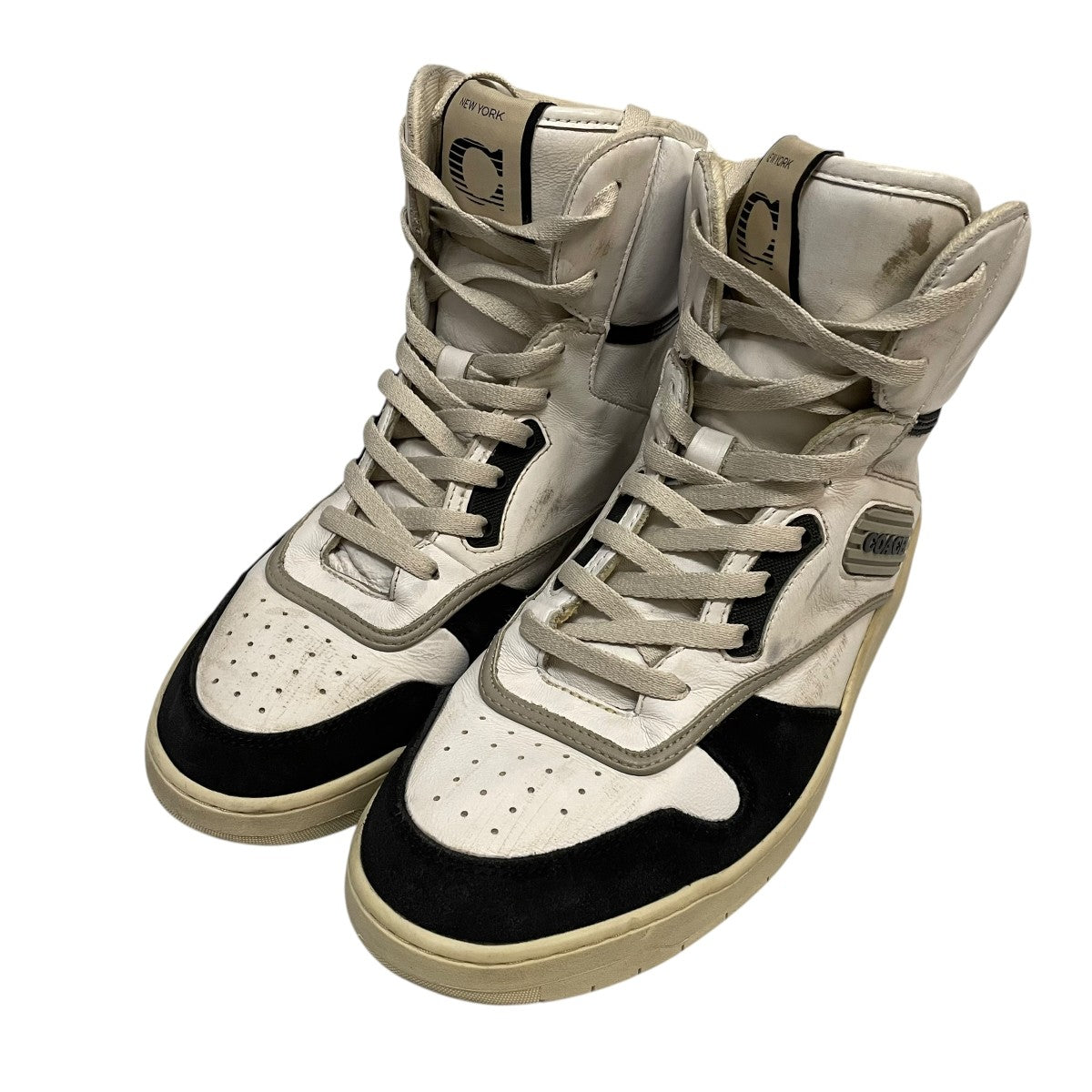 COACH Distressed High Top Sneakerディストレスドハイ トップ スニーカーCK946 古着・中古-1枚目のアイテム画像