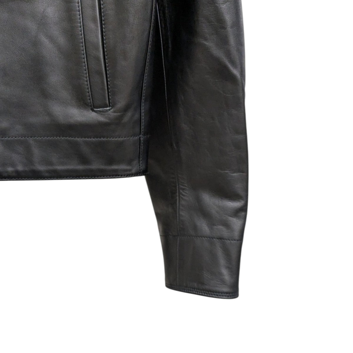 LANVIN COLLECTION Essential Leather Jacket ’Black’ レザージャケット 古着・中古-6枚目のアイテム画像