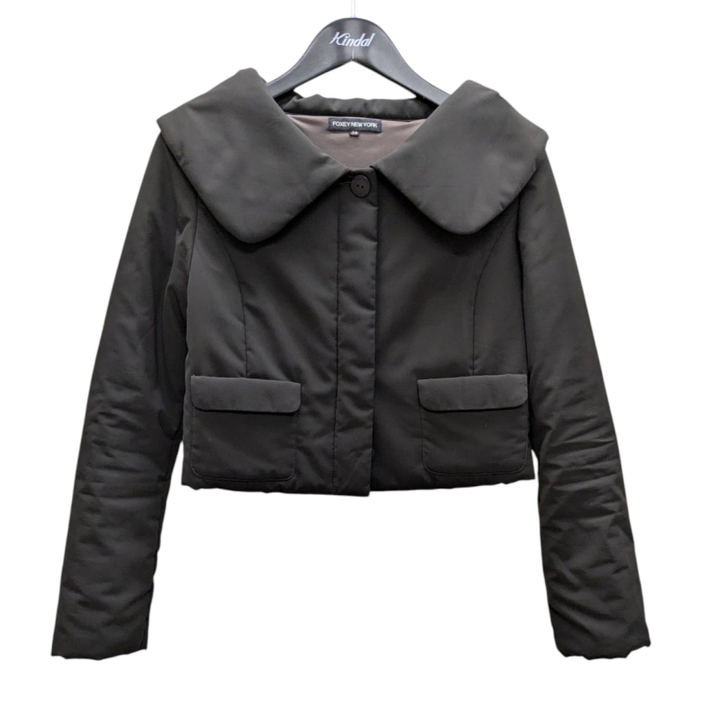フォクシーニューヨーク FOXEY NEW YORK ノーカラージャケット ダブル  