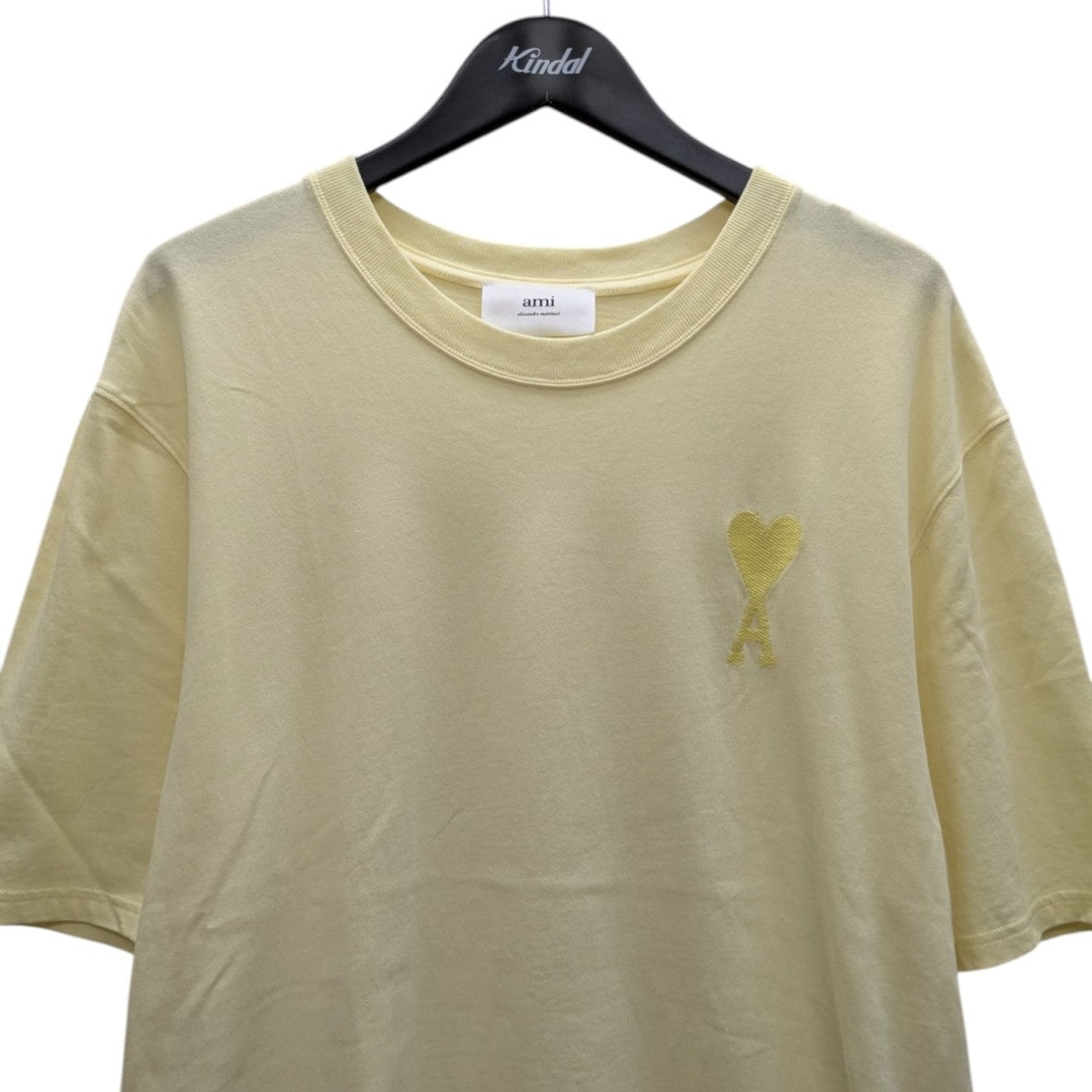 AMI☆胸元 ロゴデザイン Tシャツ UNISEX ami アミアレクサンドルマテュッシ 胸ロゴ 刺繍 半袖 コットン T
