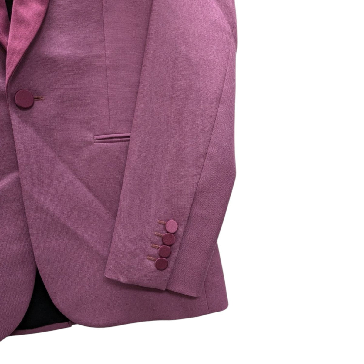 Yves Saint Laurent ピンク テーラードジャケット 36 Saint Laurent Paris(サンローランパリ) 15年製 ショールカラー