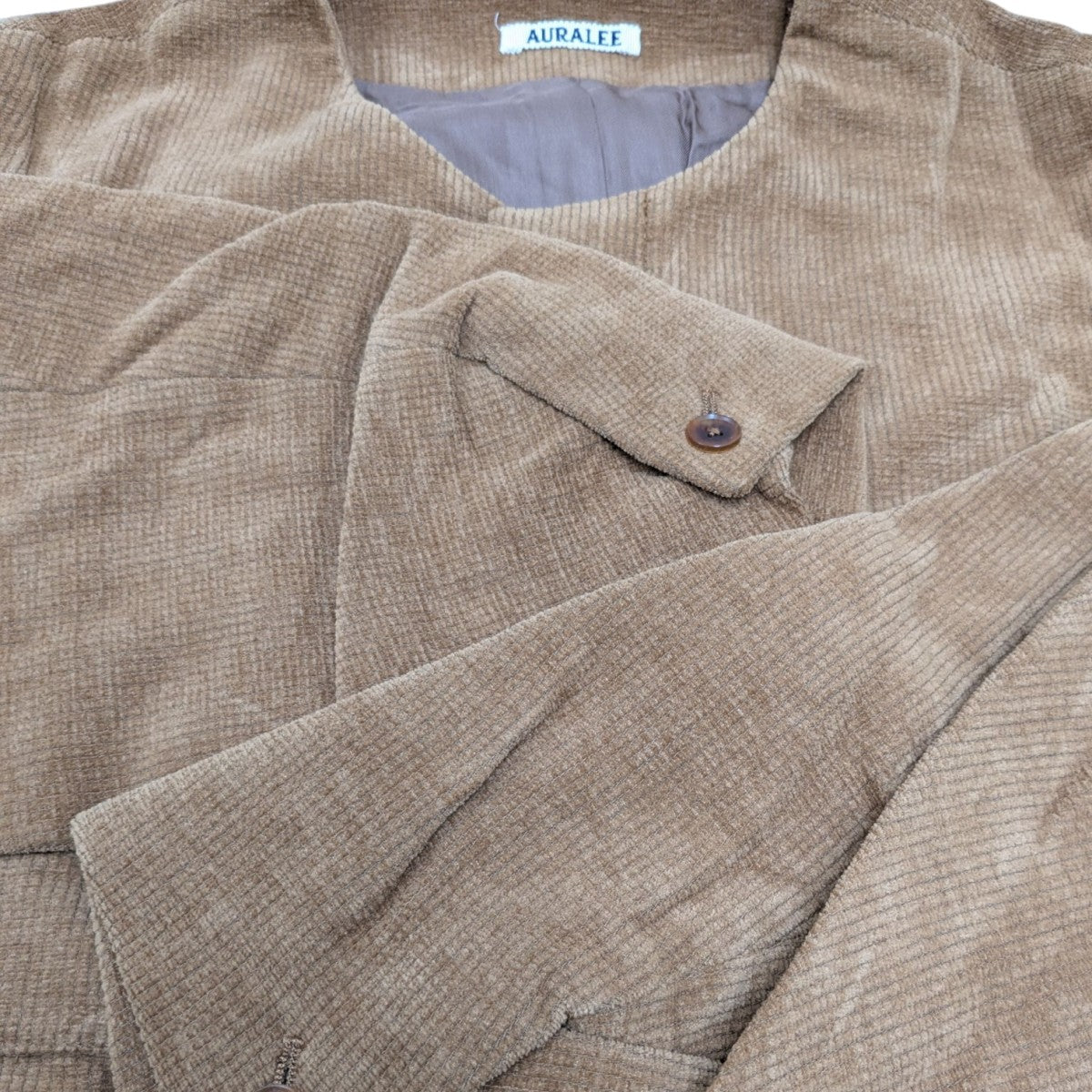 AURALEE(オーラリー) WOOL COTTON MOAL BLOUSONコーデュロイノーカラー