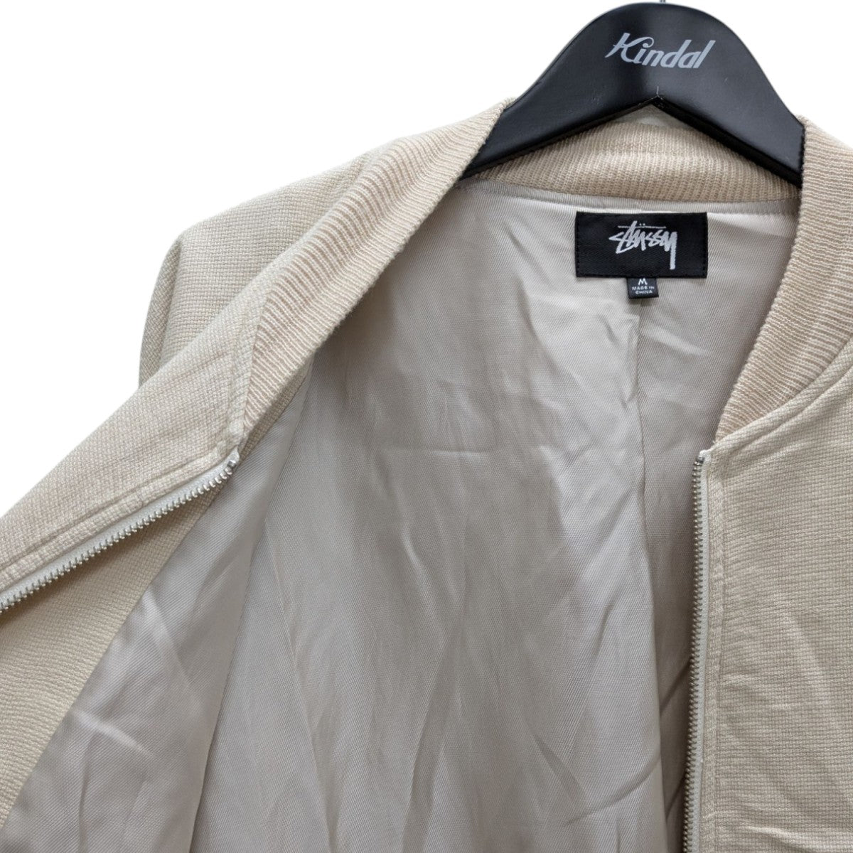 ジャケット・アウター STUSSY LINEN BEACH BOMBER JACKET 6419 Stussy LINEN BEACH BOMBER, Black - Beamhill