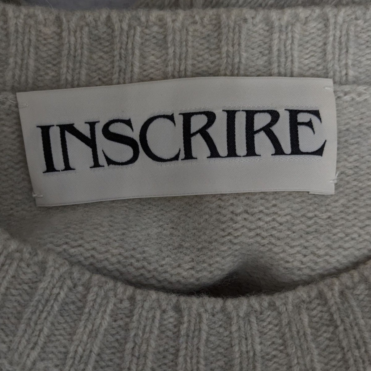 INSCRIRE(アンスクリア) カットアウトニット ライトグレー
