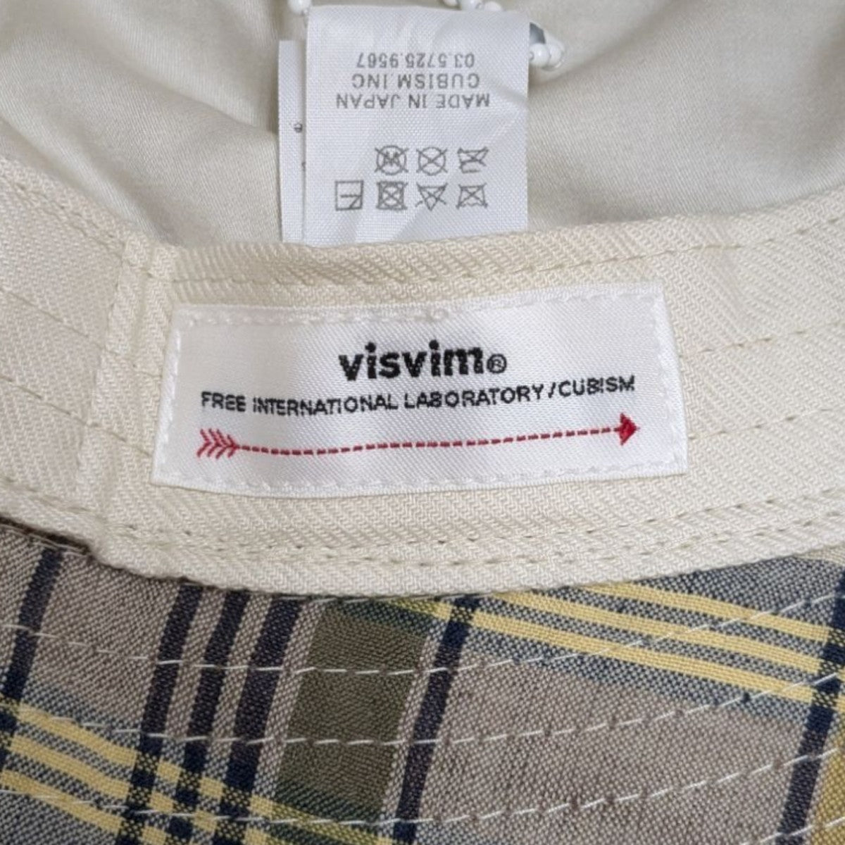 VISVIM(ビズビム) DOME BUCKET HAT MADRASチェックバケットハット