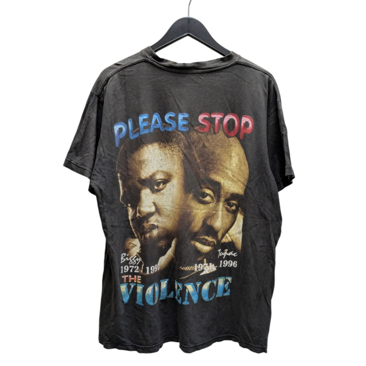 90s~PLEASE STOP THE VIOLENCETUPAC＆B．I．G MEMORY Tシャツ
