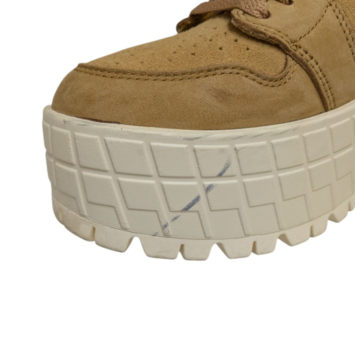 Jordan ベージュ スエード ハイカットシューズ NIKE(ナイキ) Air Jordan 1 Brooklyn Wheat Muslin ハイカット