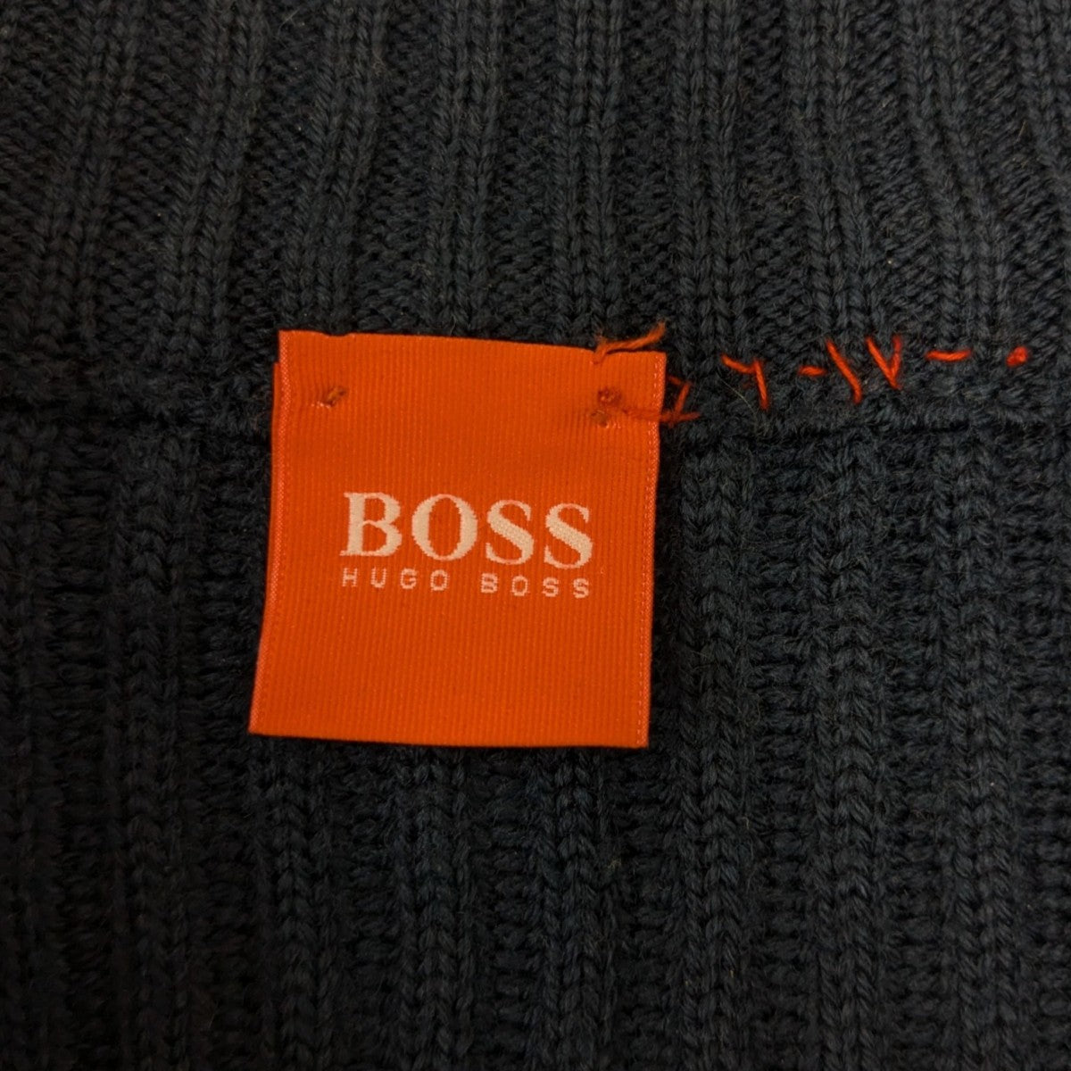 超美品 HUGO BOSS ドライバーズ ニット L ヴァージンウール BOSS HUGO BOSS(ボス ヒューゴボス) ドライバーズニット ネイビー