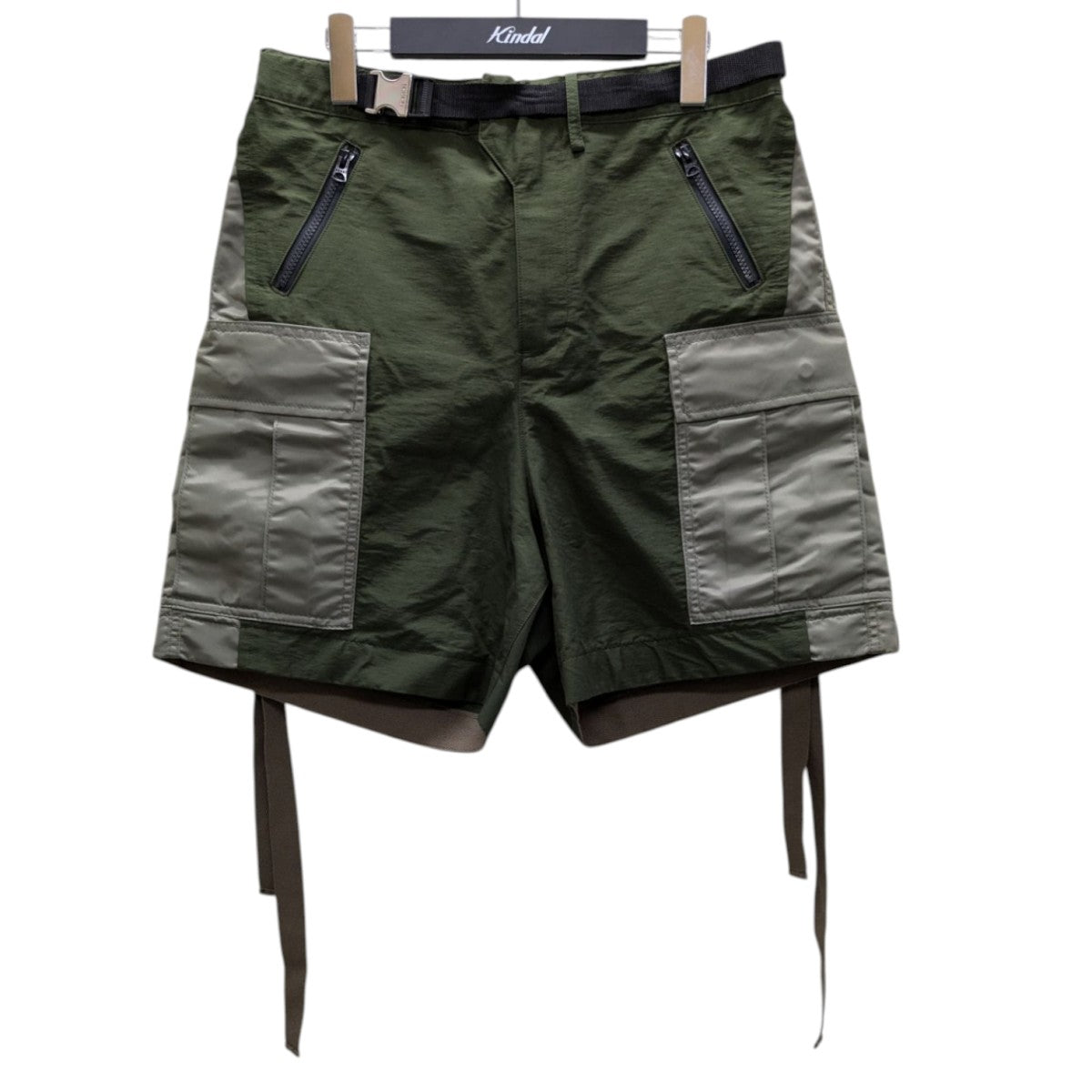 sacai 黒 カーゴショーツ サイズ1 sacai(サカイ) SAMPLE品カーゴショートパンツ オリーブ サイズ