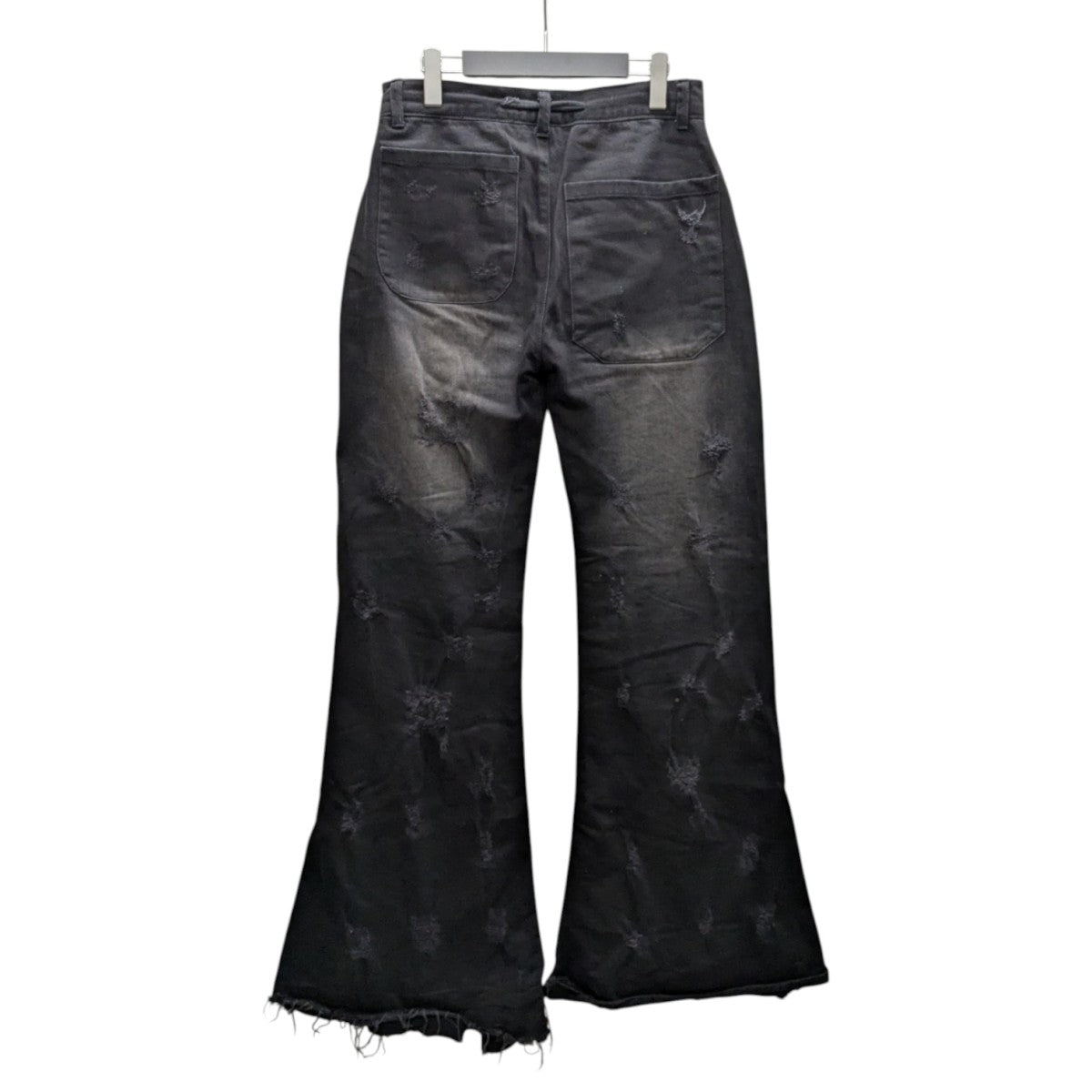 YORI SPORT ブラックオーバーサイズパンツ S yori sport(ヨリスポーツ) ウォッシュデニム ブラック サイズ 30