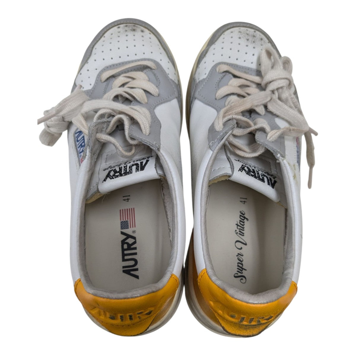 AUTRY / SUPER VINTAGE LOW CUT/ヴィンテージ加工/ローカットスニーカー/41/ホワイト AUTRY(オートリー) SUPER VINTAGE LOW CUTヴィンテージ加工ローカット