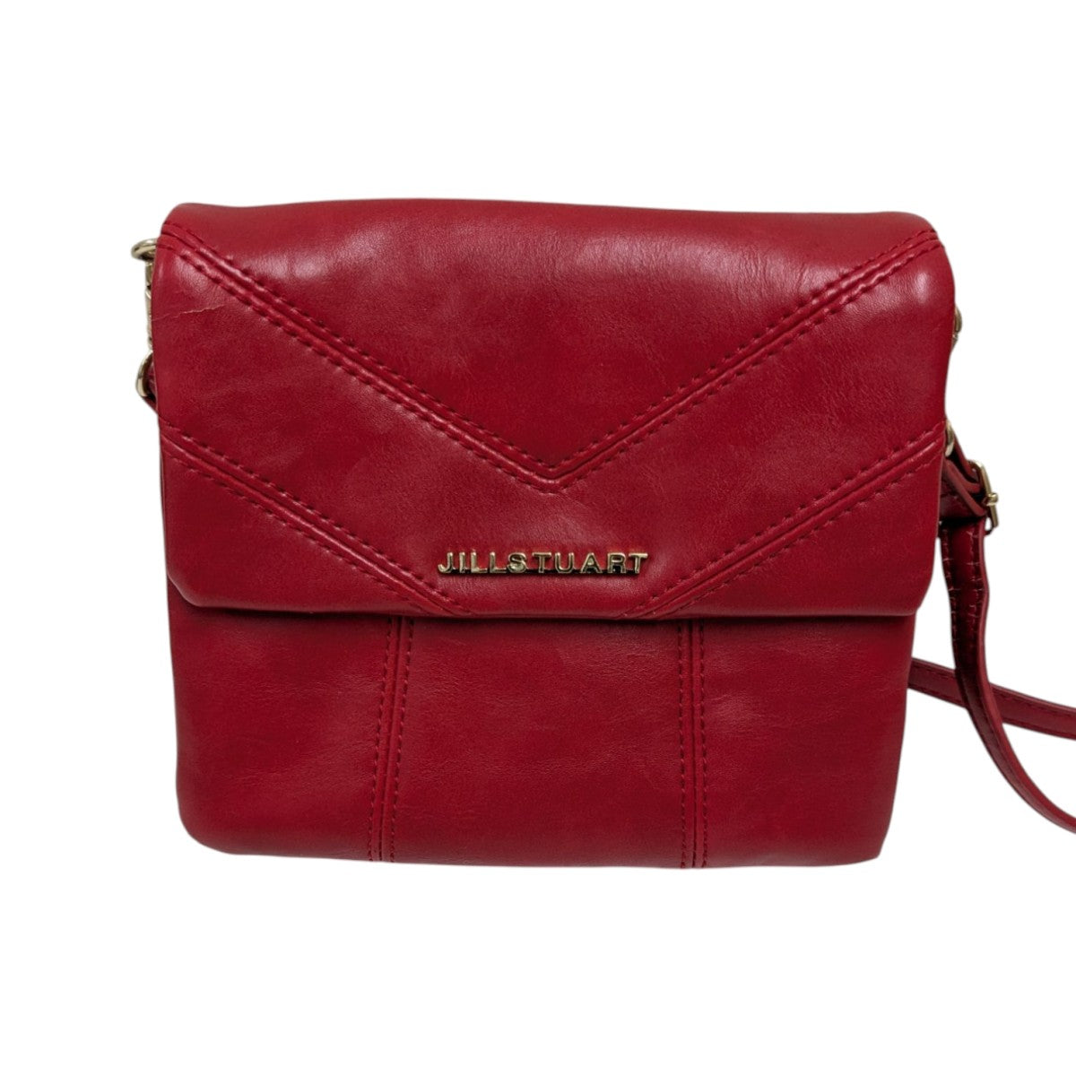 JILL BY JILLSTUART正規品★レザースクエアショルダーバッグ JILL STUART(ジルスチュアート) レザーショルダーバッグ レッド