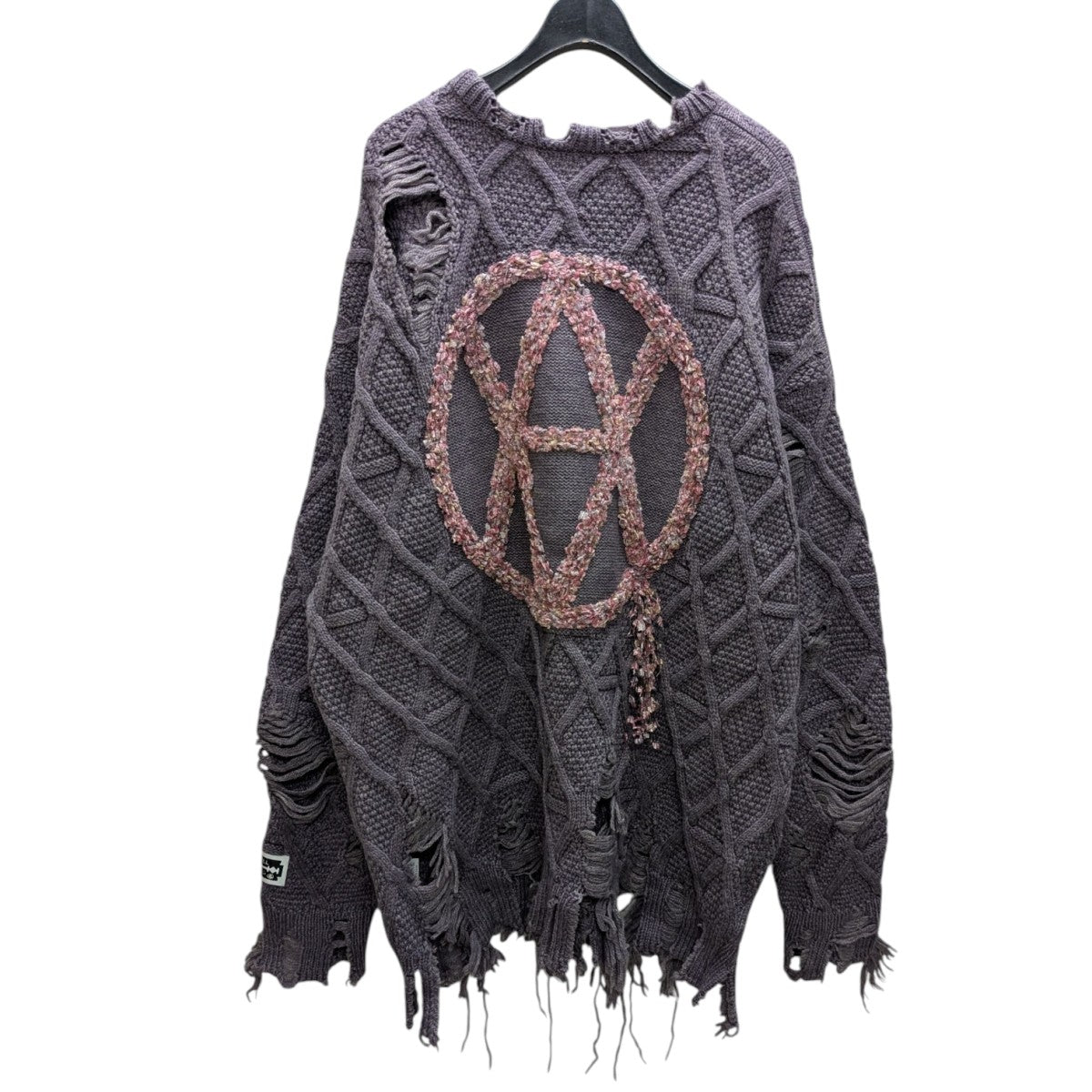 KIDILL×rurumu： デストロイプルオーバーニットKL911 KL911 パープル