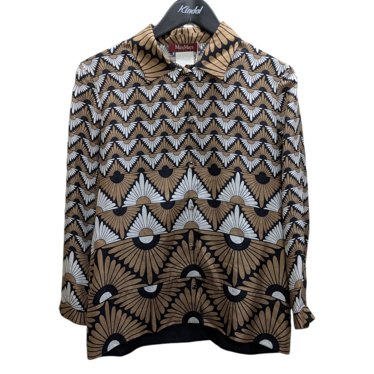 マックスマーラ MaxMara シルクブラウス 11960199 ベージュ、イエロー サイズ：36 MaxMara(マックスマーラ) シルクブラウス11960199 11960199