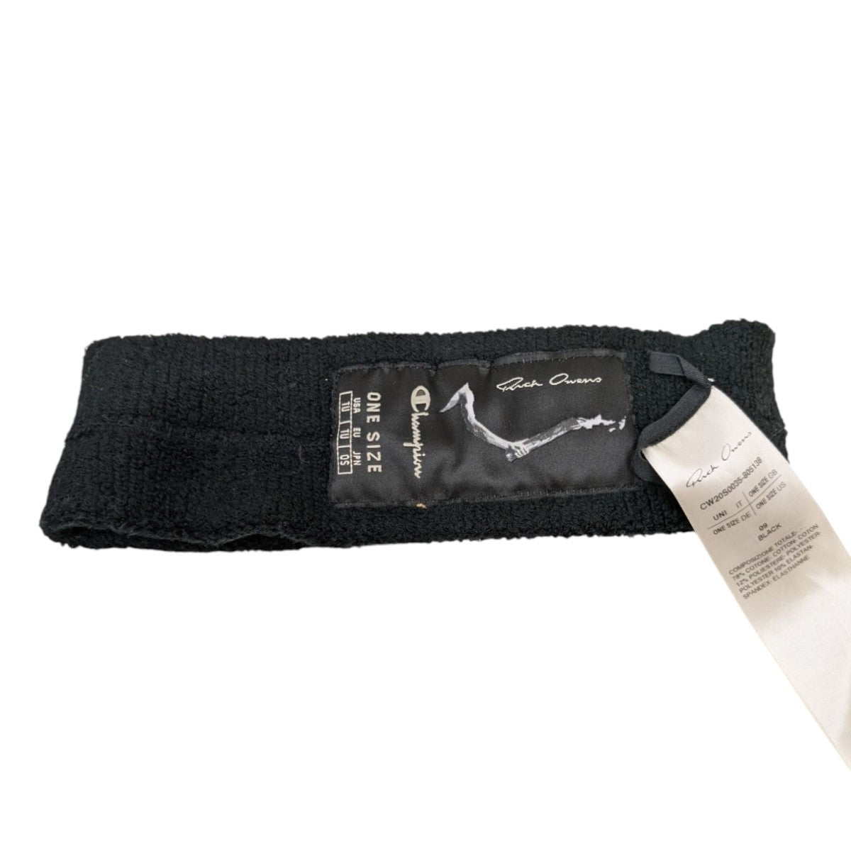 RICK OWENS×Champion ヘアバンド CW20S0035-805138 ブラック