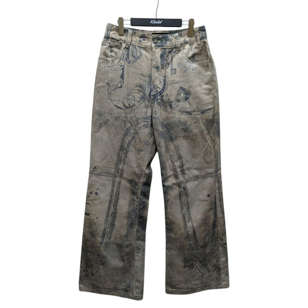 25SSPRINTED DENIM   BEI USED LOOK PRINTEDデニムパンツ