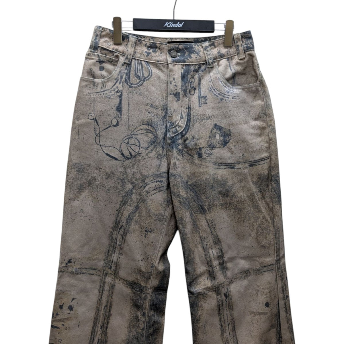 25SSPRINTED DENIM   BEI USED LOOK PRINTEDデニムパンツ