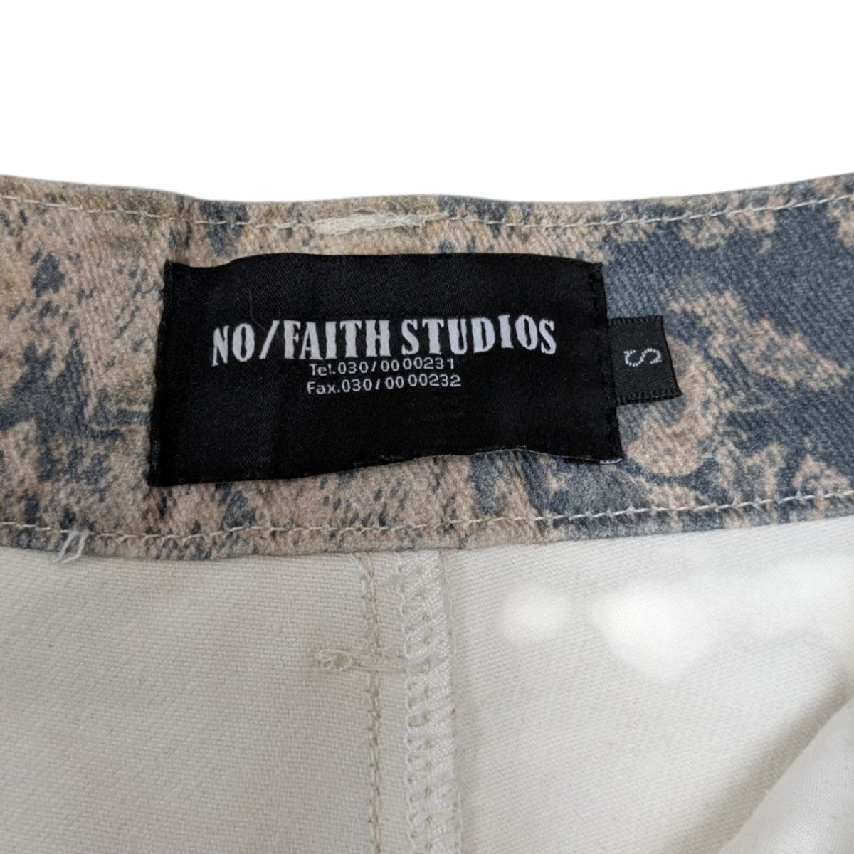 25SSPRINTED DENIM   BEI USED LOOK PRINTEDデニムパンツ