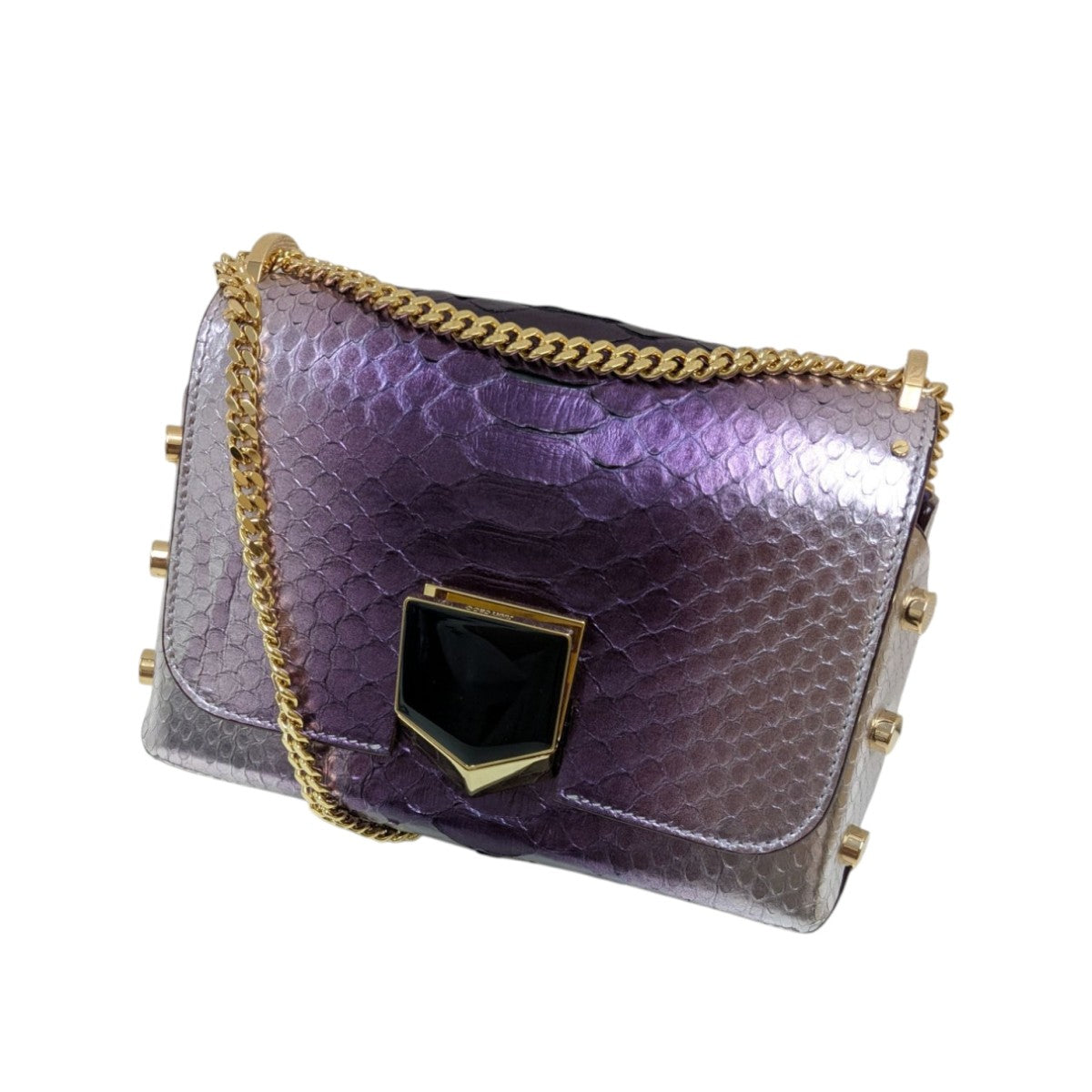 JIMMY CHOO Lockettパイソンショルダーバッグ 古着・中古-1枚目のアイテム画像