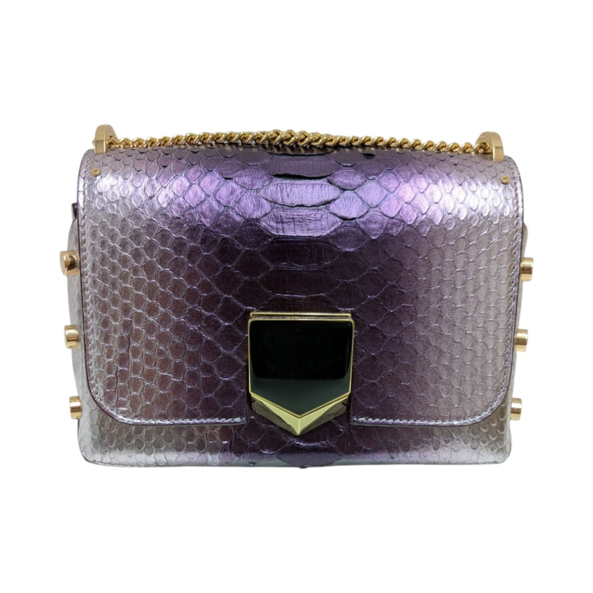 JIMMY CHOO Lockettパイソンショルダーバッグ 古着・中古-2枚目のアイテム画像