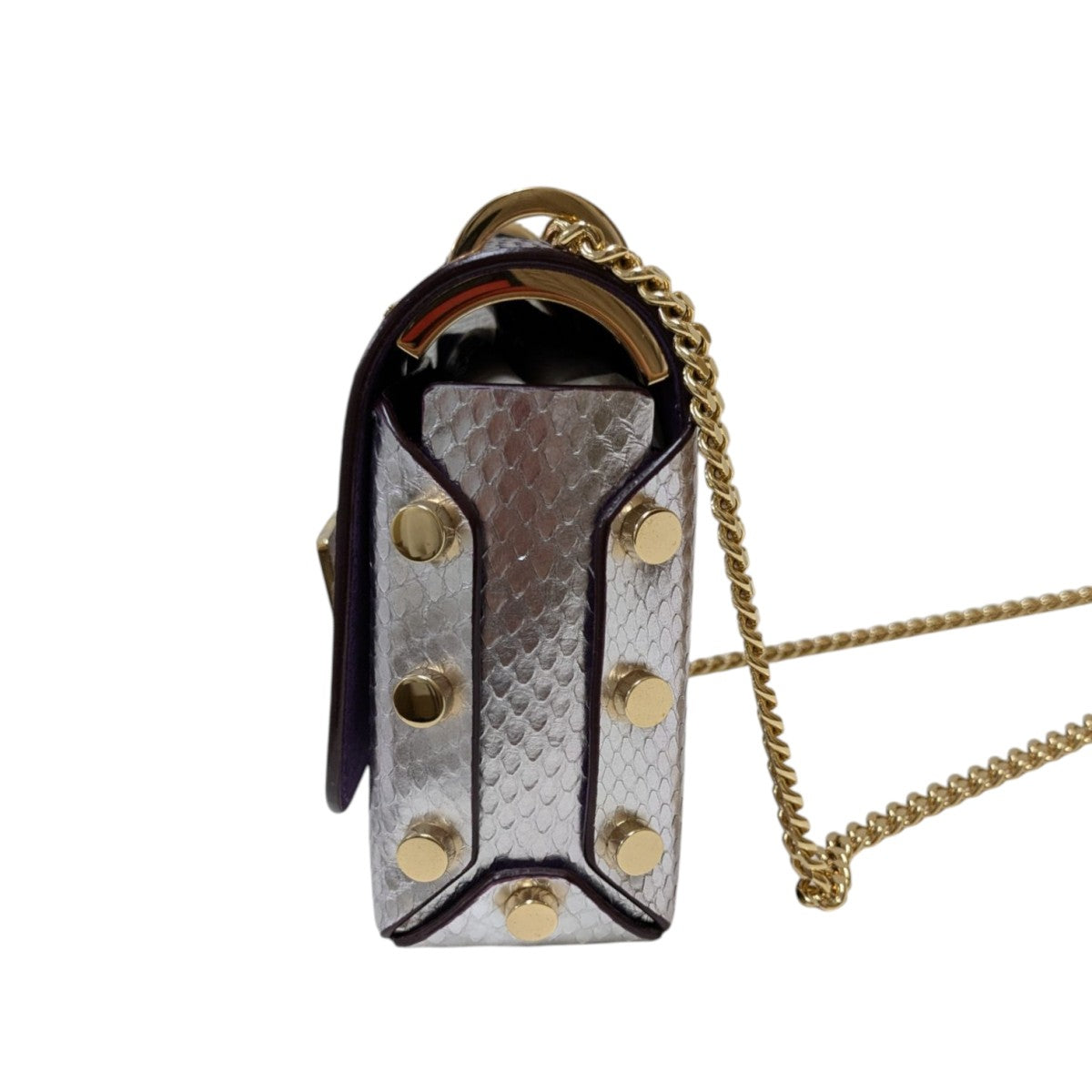 JIMMY CHOO Lockettパイソンショルダーバッグ 古着・中古-3枚目のアイテム画像