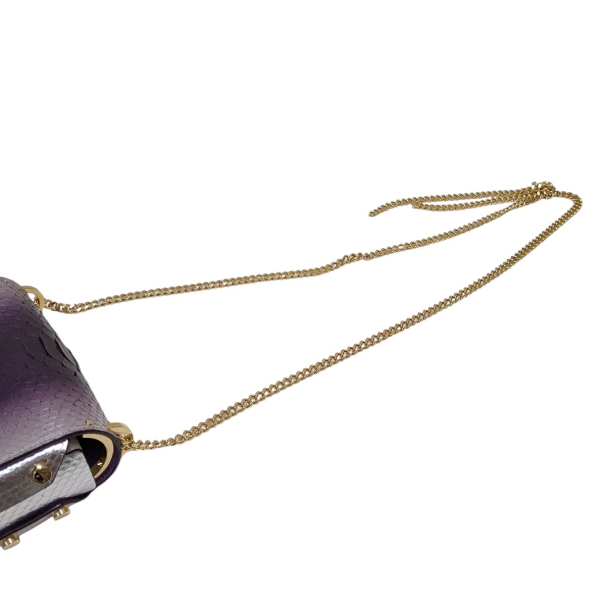 JIMMY CHOO Lockettパイソンショルダーバッグ 古着・中古-6枚目のアイテム画像