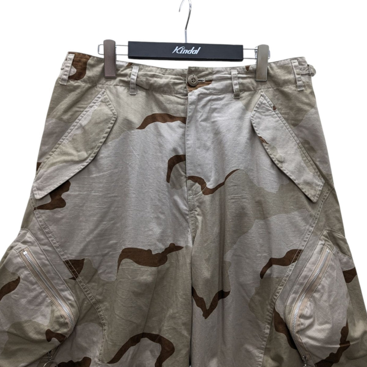NVRFRGT 3D TWISTED CARGO SHORT PANTS カーキ