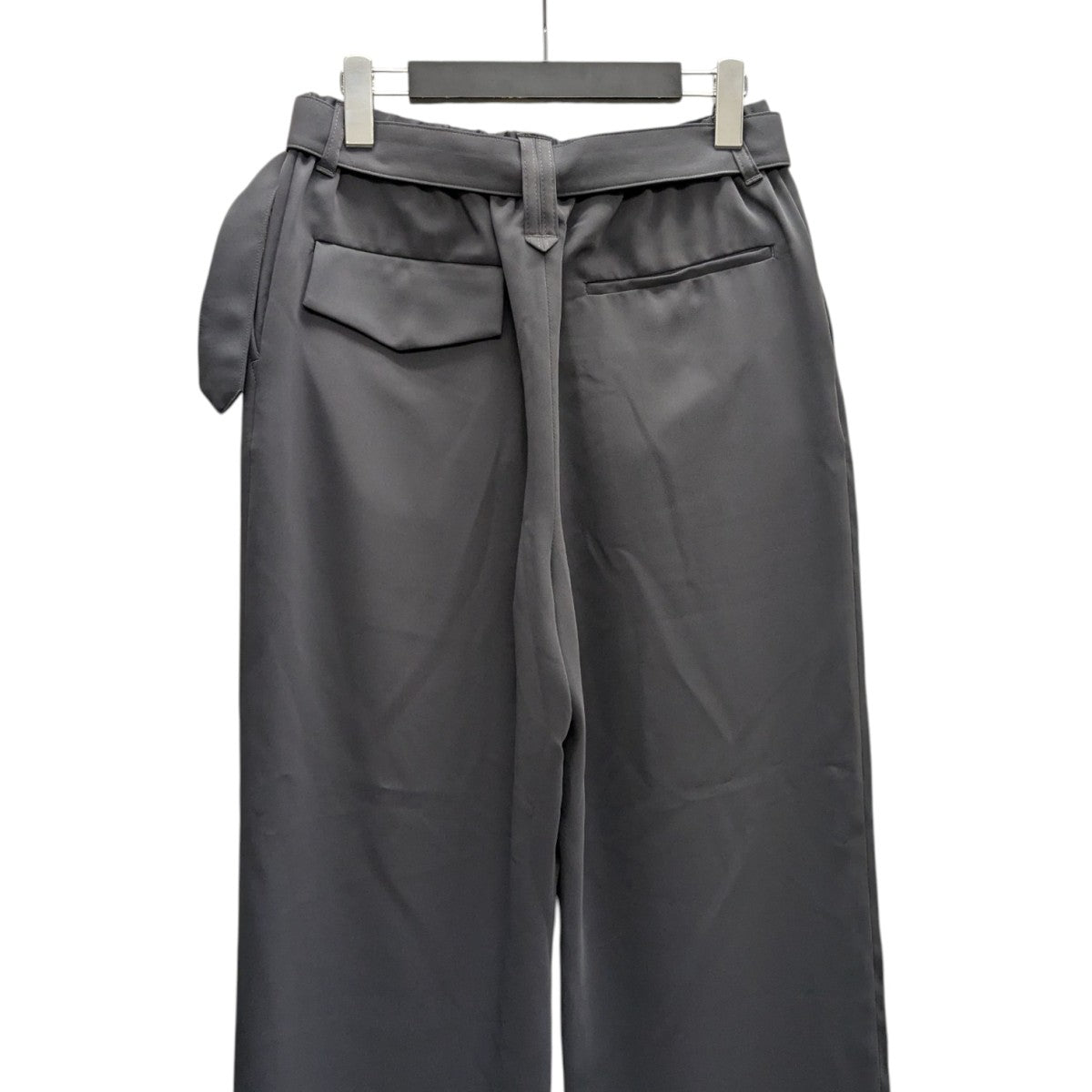 1739【極美品】クルニ スラックス ベルテッドパンツ ベルト付き 23年 黒 CULLNI(クルニ) ベルテッドパンツCU-015-ST CU-015-ST