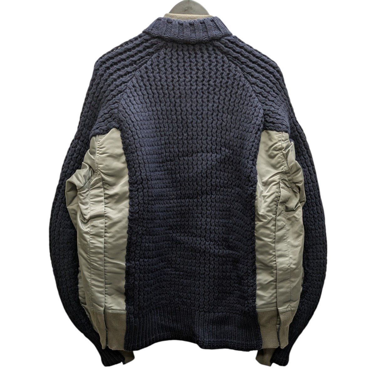 sacai(サカイ) ニット切替ジャケット 23-03165M ネイビー×グレー