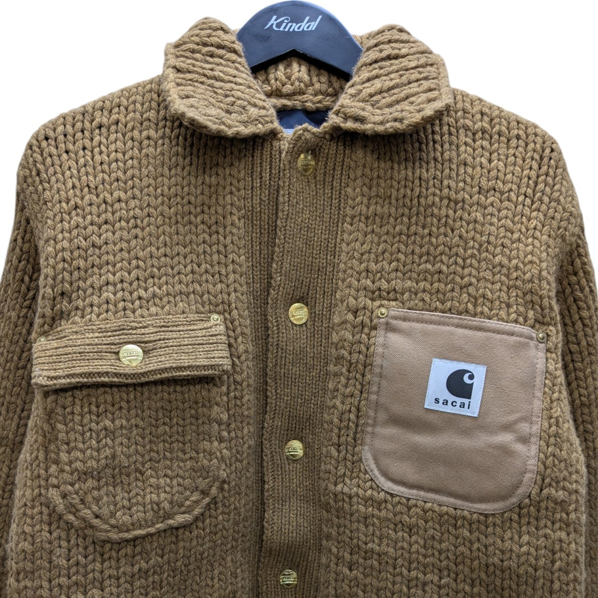 sacai×CARHARTT WIP Knit Jacket Michigan ニットジャケット 23-03111M