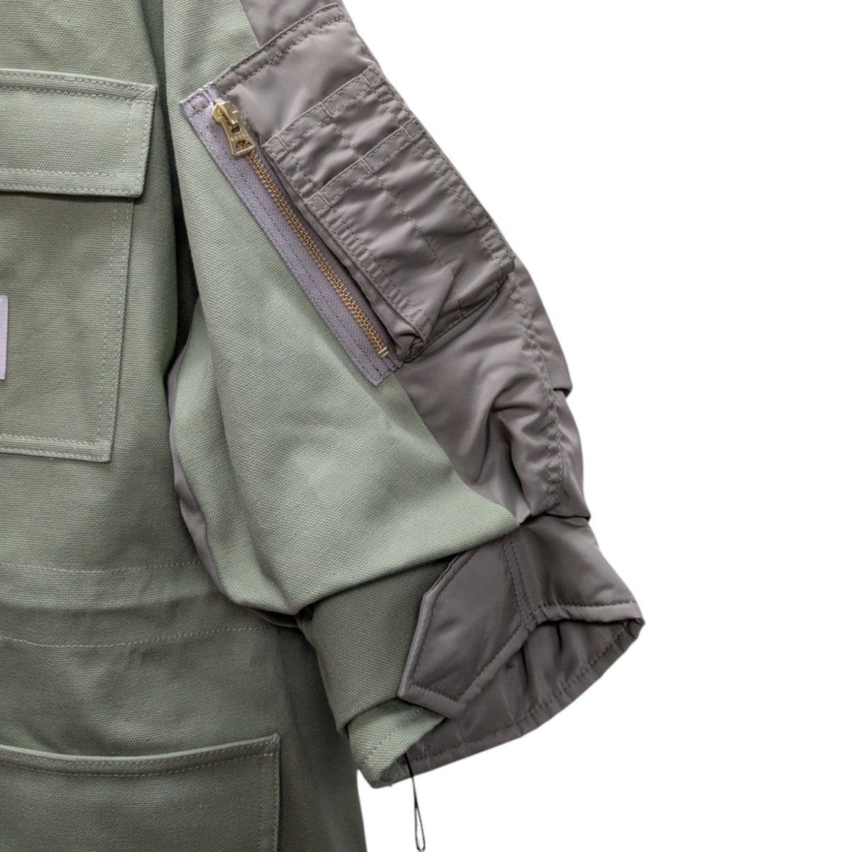 sacai×CARHARTT WIP Duck x Nylon Twill Coatフーデッド