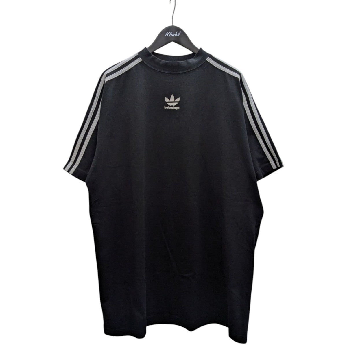 BALENCIAGA×adidas ロゴプリントスリーラインTシャツ739101
