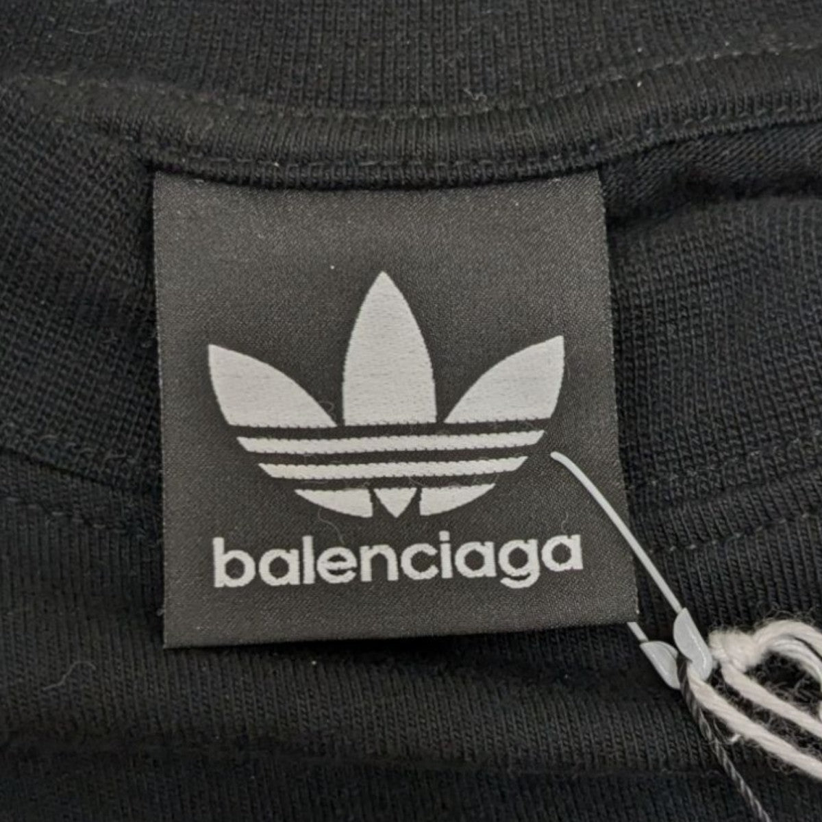 BALENCIAGA×adidas ロゴプリントスリーラインTシャツ739101 TNVA6