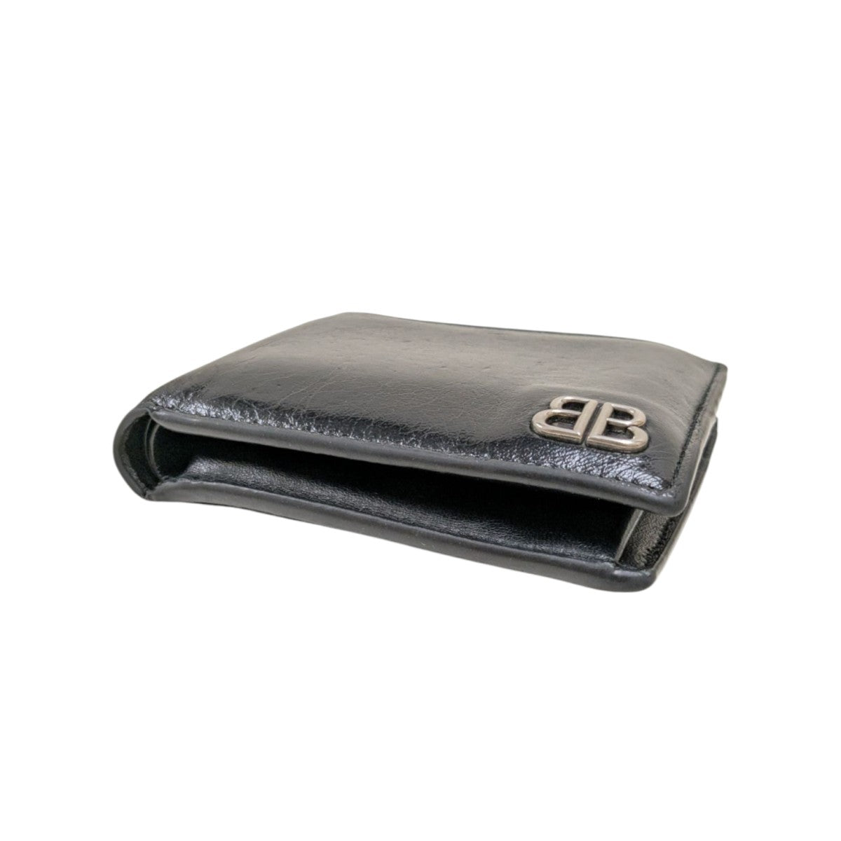 BALENCIAGA(バレンシアガ) BB 二つ折り財布 779971 ブラック