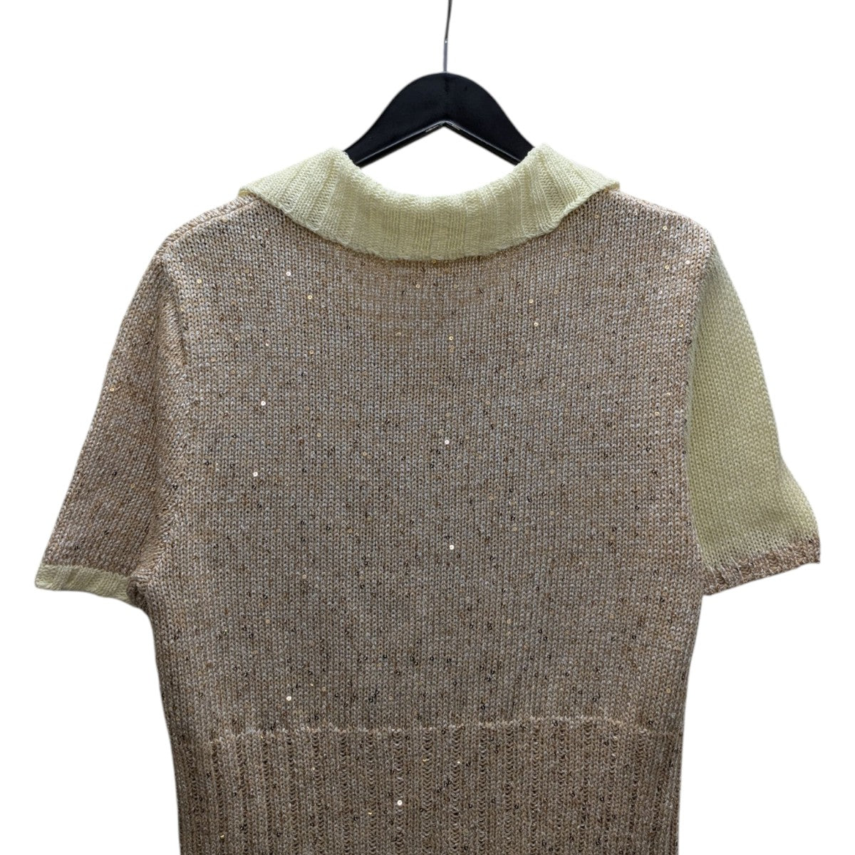 ORIMI(オリミ) 24SS GRITTER KNIT POROスパンコールジップカーディガン 