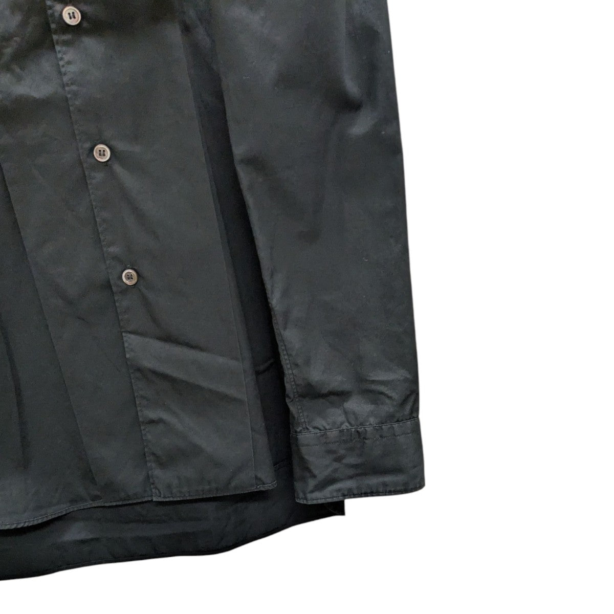 muroコムデギャルソンオム 長袖シャツ ブラック M 無地 トリプル COMME des GARCONS HOMME PLUS(コムデギャルソンオムプリュス