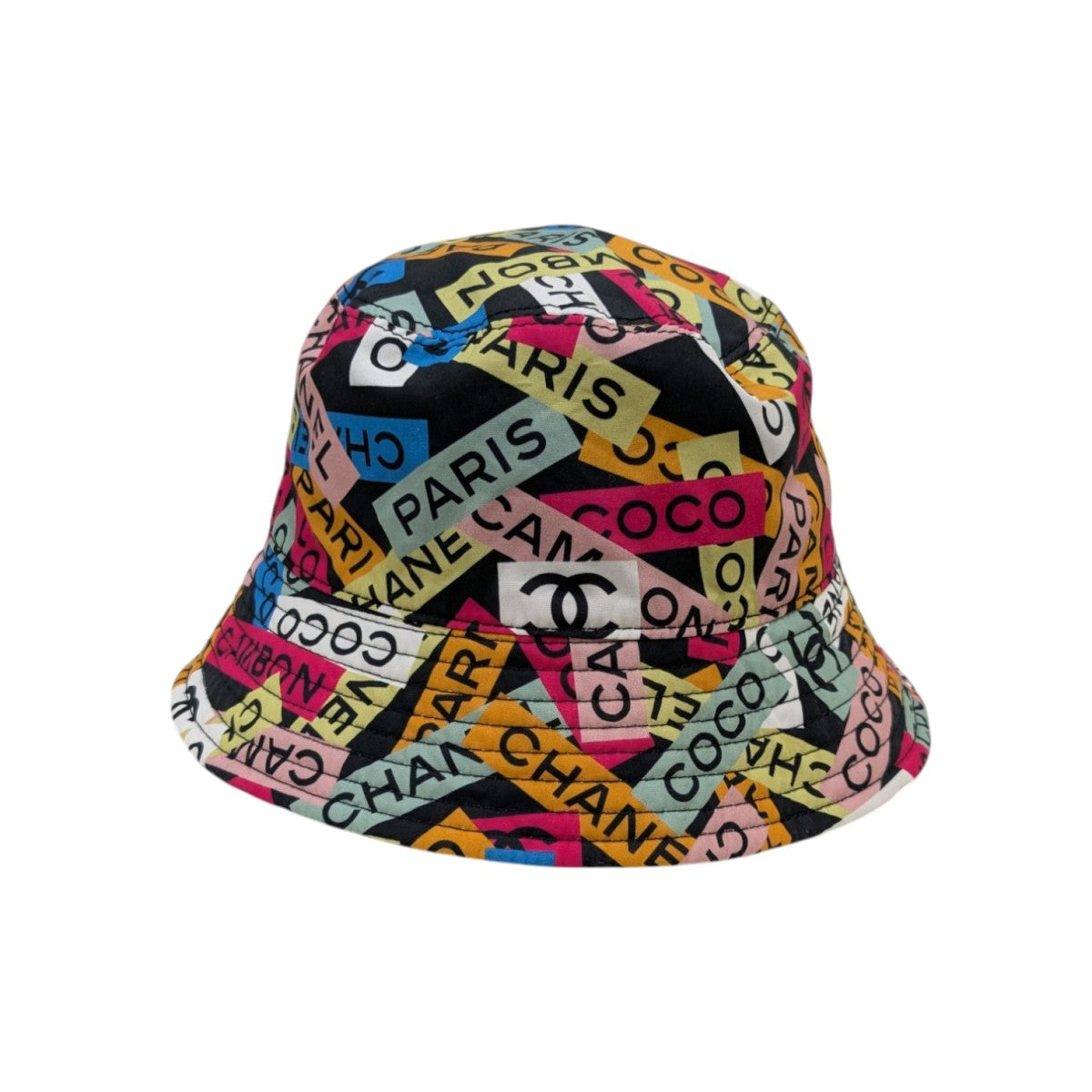 CHANEL(シャネル) リバーシブルバケットハット ブラック×マルチカラー  