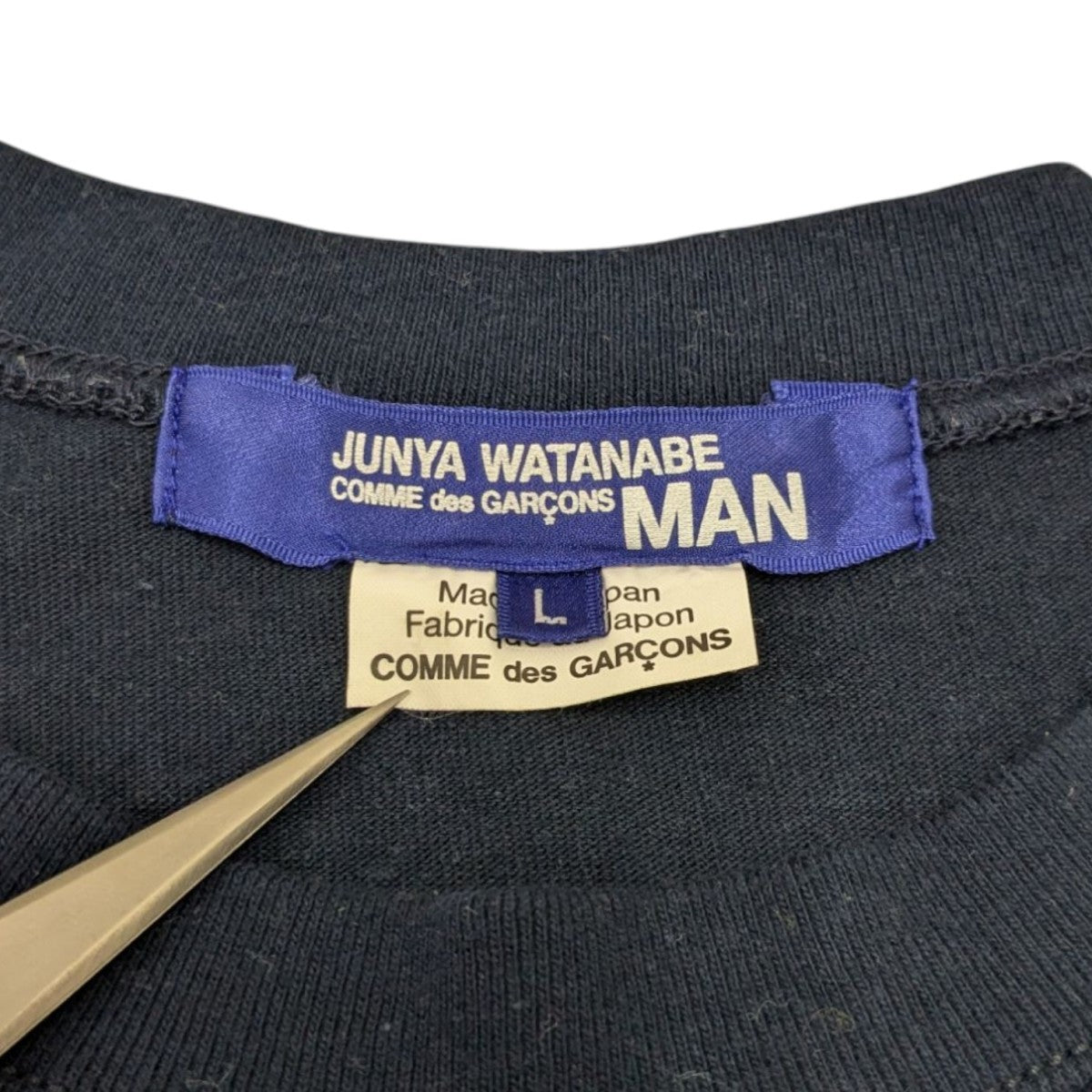 JUNYA WATANABE MAN アートプリント Tシャツ ネイビー JUNYA WATANABE MAN アートプリント Tシャツ ネイビー JUNYA