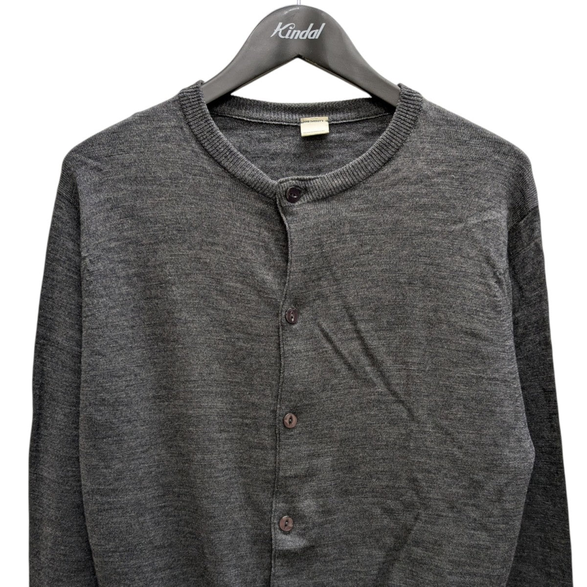 JOHN SMEDLEY(ジョンスメドレー) クルーネックカーディガン グレー