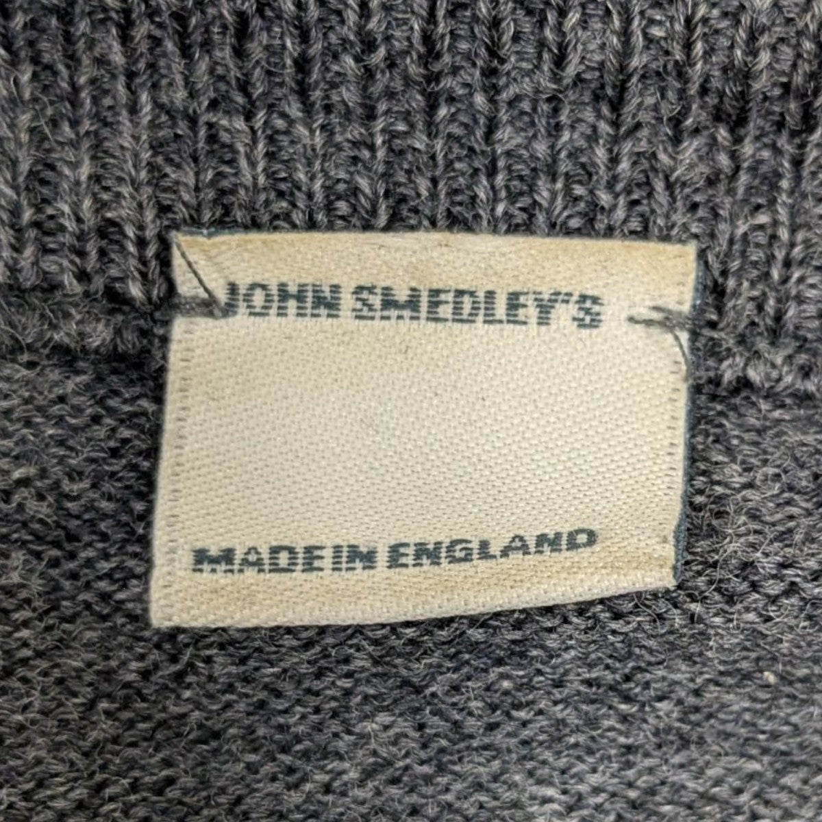 JOHN SMEDLEY(ジョンスメドレー) クルーネックカーディガン グレー