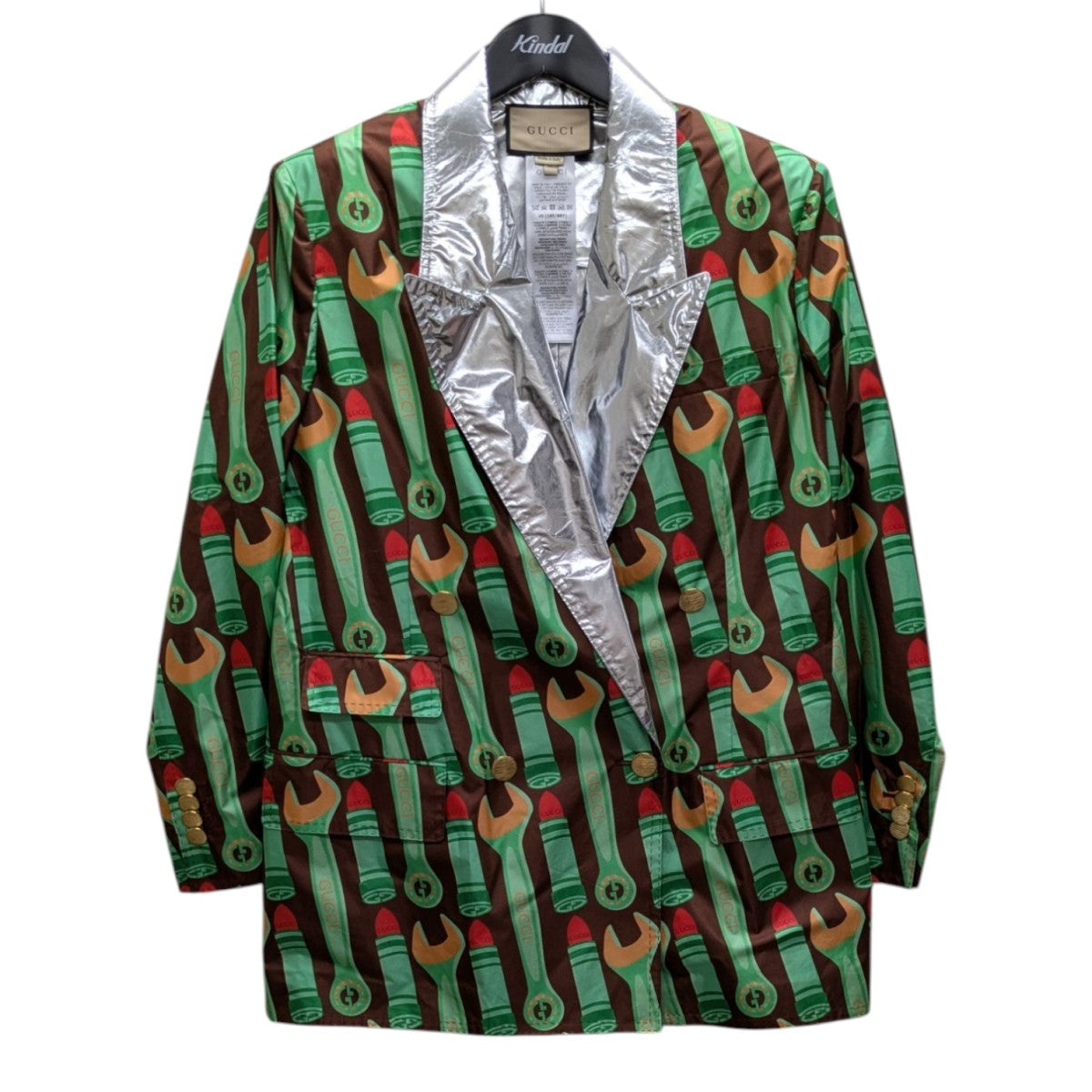 GUCCI リップ金ボタンジャケット 古着・中古-1枚目のアイテム画像