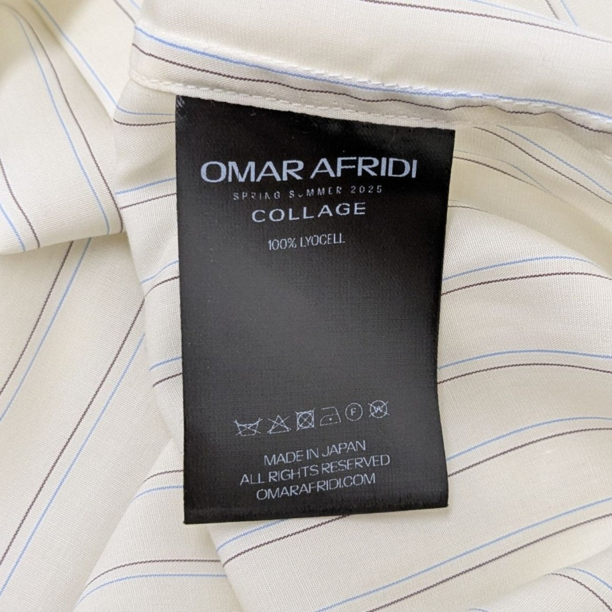 Omar Afridi(オマールアフリディ) 25SSDRESS SHIRTストライプ
