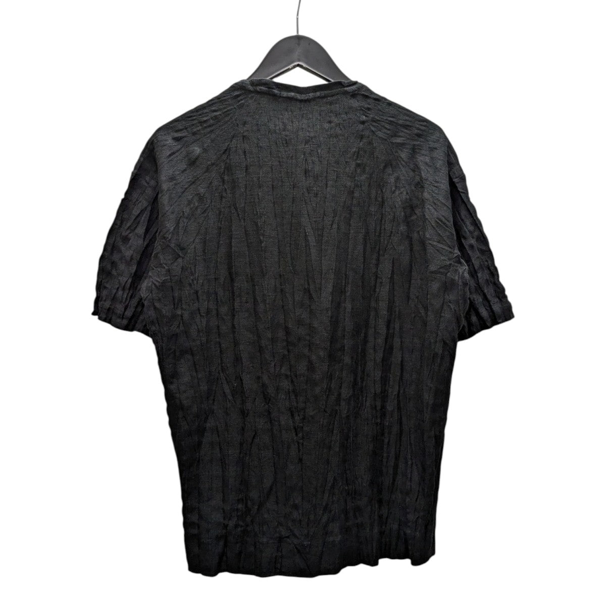 me by ISSEY MIYAKE イッセイミヤケ シワ加工 シャツ 日本製 イッセイミヤケ ミーISSEY MIYAKE me シワ加工天竺シャツ 紫F