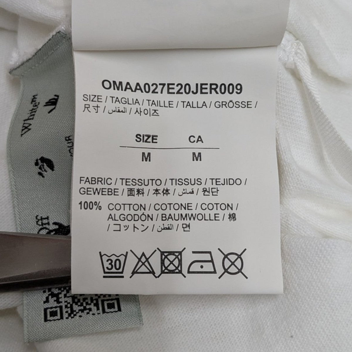 新品未使用　Black &White 夏用　上着 OFF-WHITE オフホワイト 刺繍 ロゴTシャツ 20AW 半袖シャツ