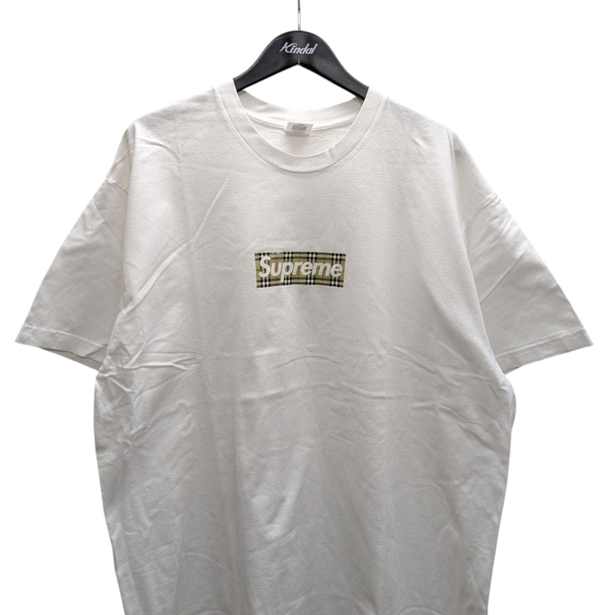 Supreme×BURBERRY Box Logo TeeプリントTシャツ ホワイト サイズ XL 