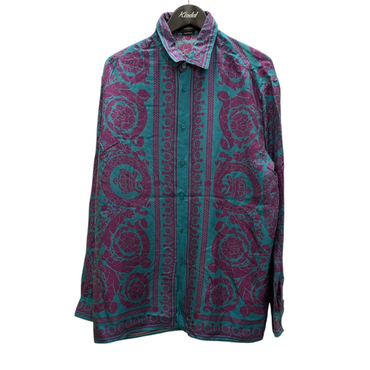 VERSACE 総柄シルクシャツ 古着・中古-1枚目のアイテム画像