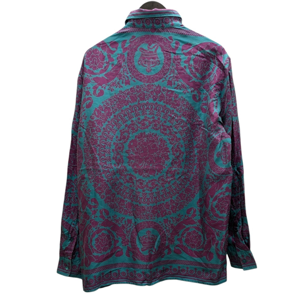 VERSACE 総柄シルクシャツ 古着・中古-3枚目のアイテム画像