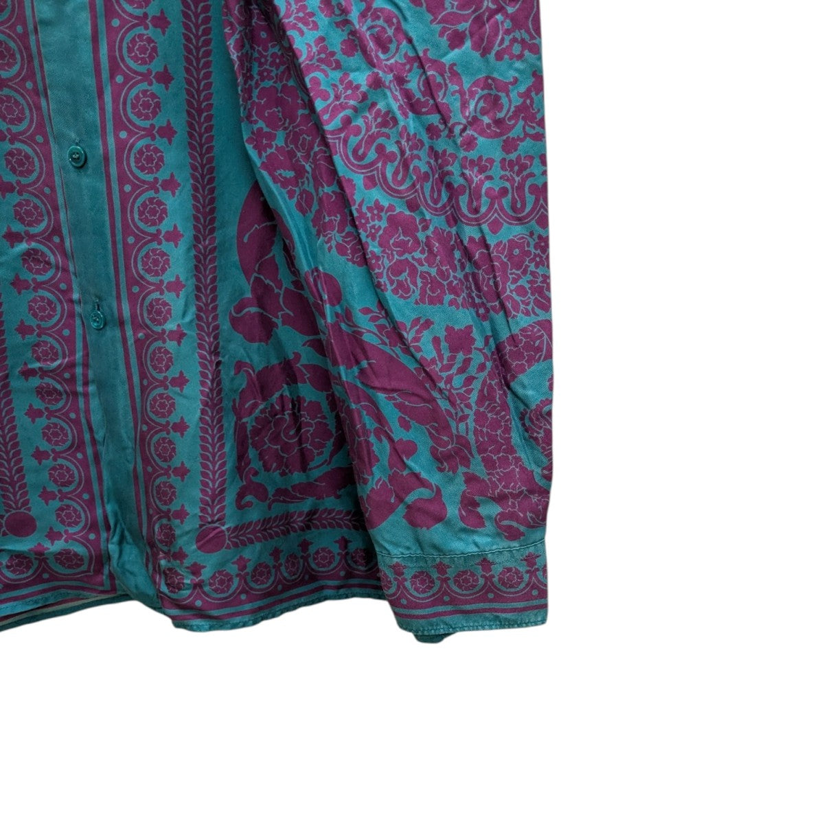 VERSACE 総柄シルクシャツ 古着・中古-5枚目のアイテム画像