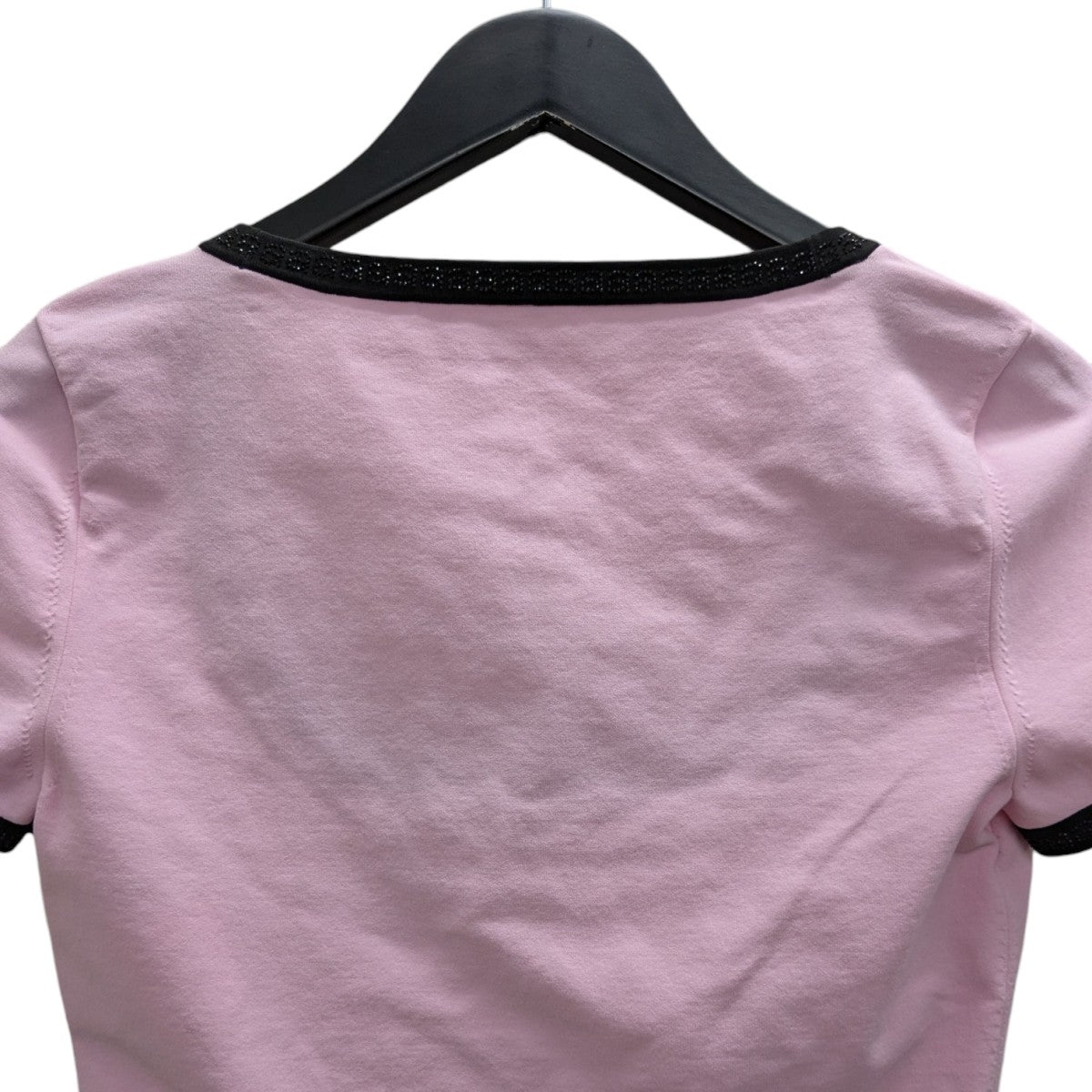 アレキサンダーワン ALEXANDER WANG コントラストスリムビジューTシャツ ピンク サイズ：M ALEXANDER WANG(アレキサンダーワン) コントラストスリム