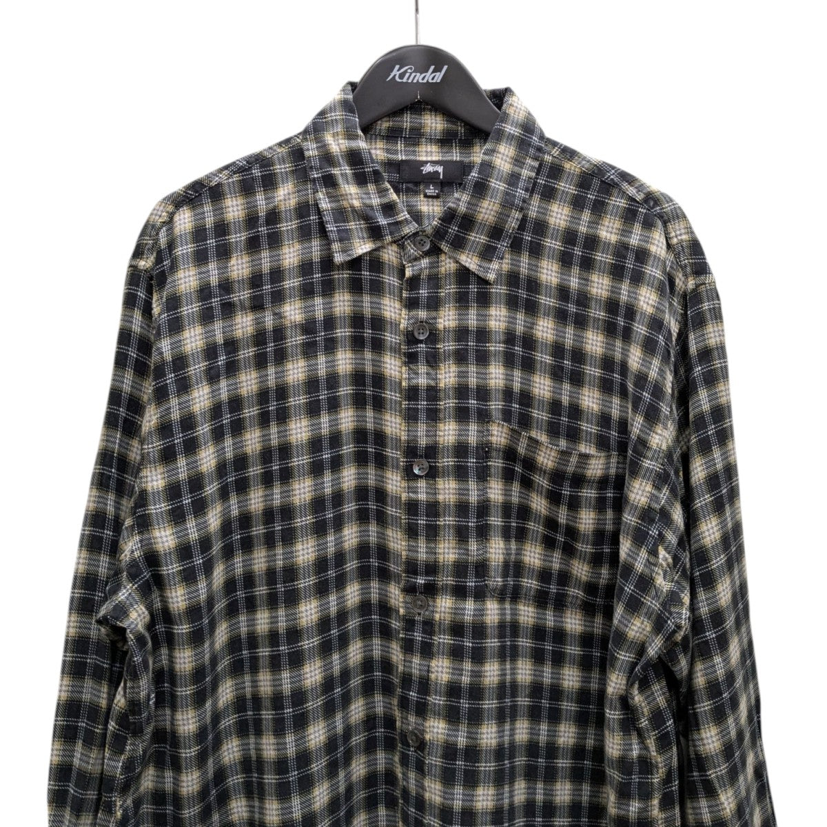 Stüssy ブラック　ホワイト　チェック柄シャツ XL オシャレポケット Stüssy — Shirts | DSMS E-SHOP